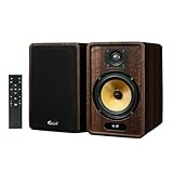 EXOTON KPB-306 Powered Bluetooth Bookshelf Speakers, 80W HiFi Desktop Stereo Speakers with 5.25