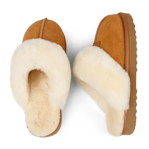 JOY IN LOVE Fuzzy Slippers for Women Memory Foam Flat Outdoor Indoor Faux Fur Cozy Slippers3