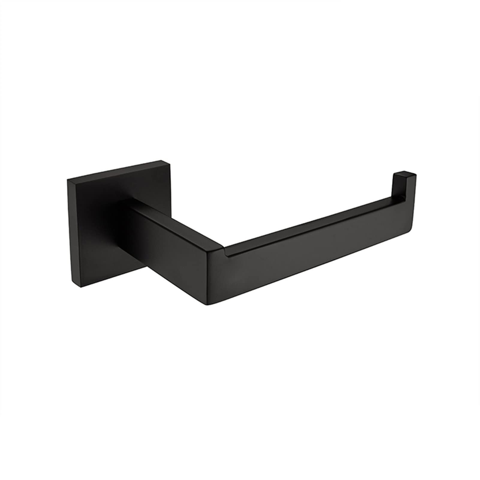 Barra de toalla negro mate y estantes de pared para transformar el baño en un spa urbano