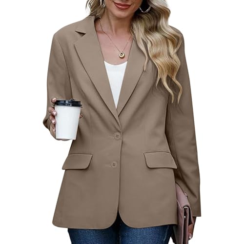 Lightweight Blazer Jacket for Women Casual Open Front Long Sleeve Lapel Pockets Office Business Dressy Blazers Work Suit2