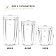 AidShunn Entsafter Cups für NutriBullet Ersatzteile 600w 900W 18OZ 24OZ 32OZ Klare Tassen Mixer Entsafter Mixer-(18OZ)