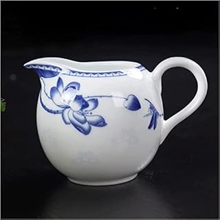 LKHJ Gravy pitcher Gravy Boat Blue And White Porcelain Creamer Pitcher Salad Dressing Gravy Boat Coffee Milk Creamer Pitcher Sauce Jug 210ml Gravy holder