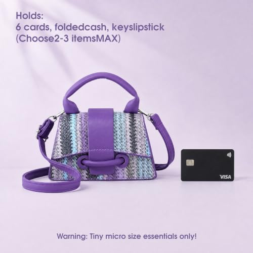 Image of Ayliss Micro Mini Crossbody Handbag Women's Purse Clutch Cute Mini Trendy Bag Top Handle PU Leather Shoulder Bag