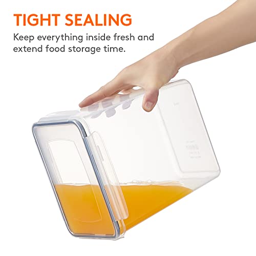 Lifewit Extra Large Food Storage Containers 175Oz 4Pcs With Lids Airtight For Flour, Sugar, Rice, Baking Supply Kitchen Pantry Bulk Food Organization With Measuring Cups, Labels, Maker (5.2L-4.7Quart) #TOP2