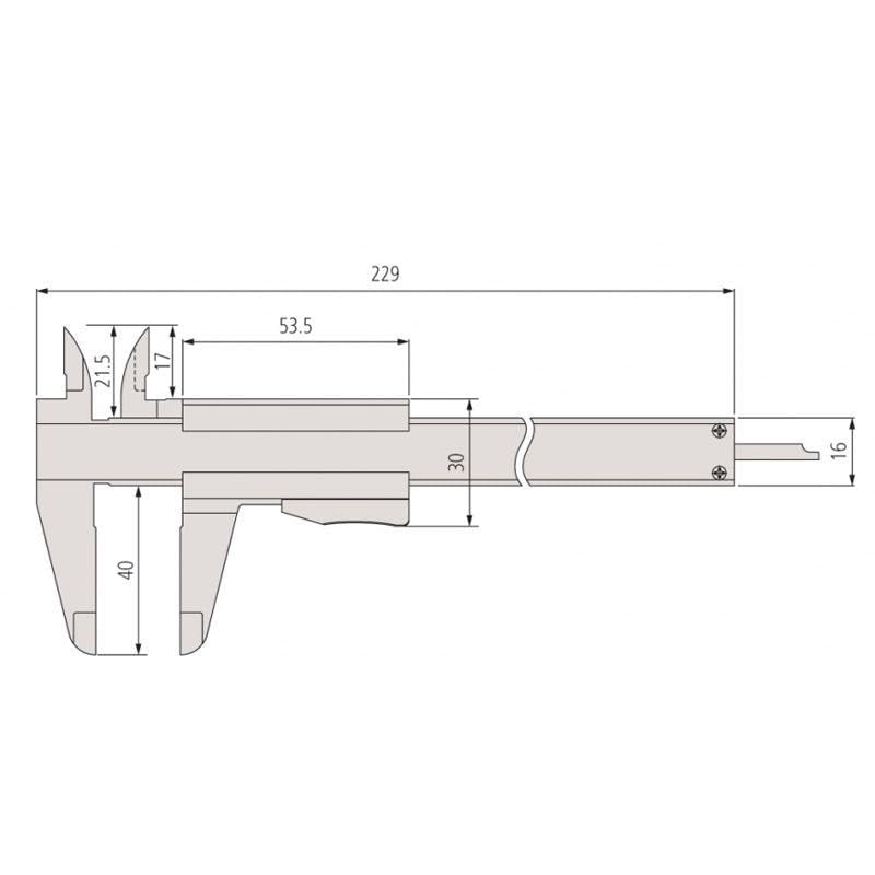 Mitutoyo Pied à Coulisse 531-128 150 Mm / 6" – Précision ±0,03 Mm, Acier Inox Trempé, Échelles Claires