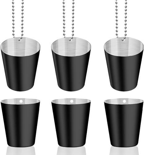 IMPPTE 6 vasos de chupito Kohltour de 30 ml, color negro, para colgar en cadena de vasos de chupito para JGA, bodas, carnaval