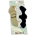Scunci Effortless Beauty 2 X 2 Basic Ribbed Twisters, 3 Count, Colors May Vary