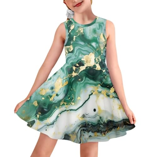 Girls Summer Dresses Size 3-16 Sleeveless Sundress for Kids Party Dress