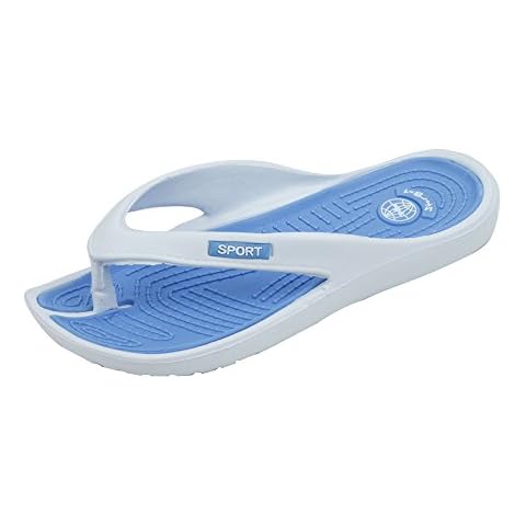 Sunville Women's Blue Casual/Beach Wear Flip Flops Size 9 Cover