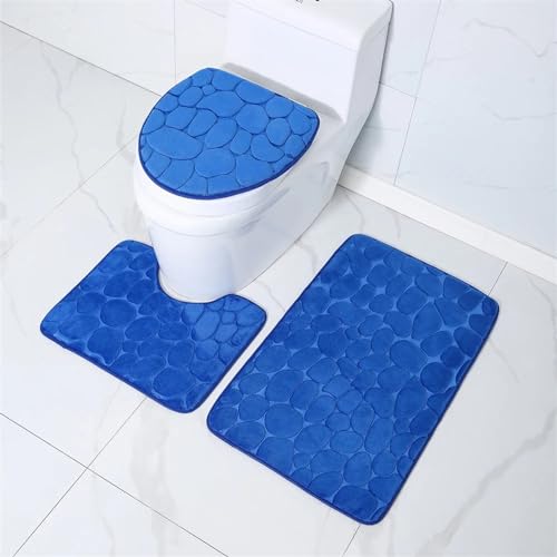 Tapis de douche rouge à galets pour une décoration de baignoire cosy - 5