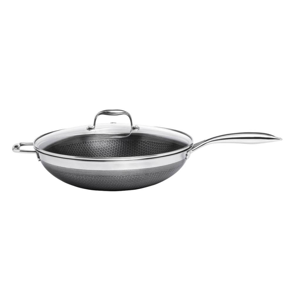 Oxford Panela Wok Em Aço Inox Corpo Triplo Com Cabo 34cm Cookingpro Hive