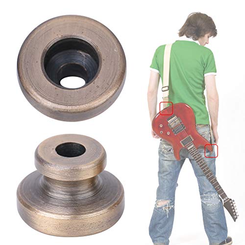 Botão de alça de guitarra, 2 peças de botões de bloqueio de alça de metal pinos com parafusos de mon
