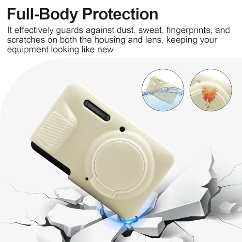 Funda de silicona para cámara Kodak PIXPRO FZ55 beige miniatura 2