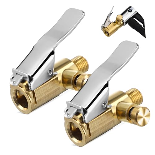 PRETYZOOM 2Pcs Tire Pump Adapter Quick Connect Air Chuck with Release Button Durable Construction for Easy Tire Inflation User Friendly Locking Mechanism Compatible with Bikes