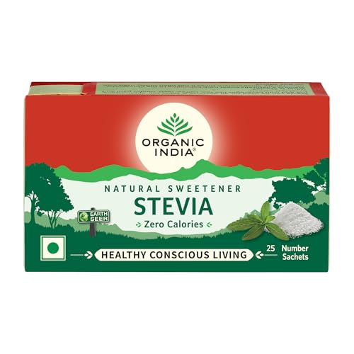 A TATA Product – Organic India Stevia Powder – 25 Sachets | Plant...