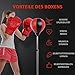 HOMCOM Punchingball Set 126-144cm Höhenverstellbar Boxstand mit Ständer Boxbirne Boxhandschuhen Pumpe Punching Bag freistehender Boxsack Speedball Boxen Standbox-Trainer für Erwachsene Jugendliche