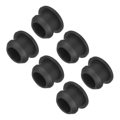 Image of MECCANIXITY Silicone Snap in Locking Hole Plugs,Rubber Panel Seal Cover Flush Type Panel Round for Kitchen Rubber Bulkheads Waterproof Sealing Plugs 11mm /0.43 Inch Diameter Black,Pack of 6