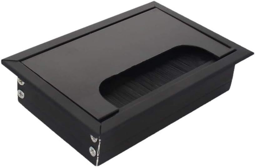 Desk Grommet,1PC Wire Covers 80X120mm Aluminum Square Insert for Organizer,