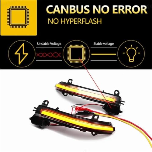 Luz LED para espejo retrovisor con intermitente dinámico para BMW F30 F20 X1 i3 4