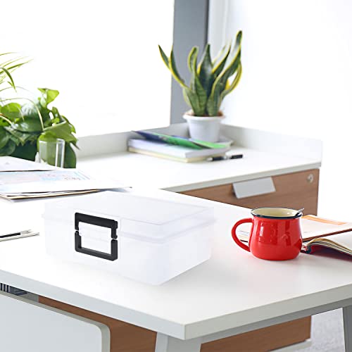 Idekooror Photo Storage Box 5" X 7", 18 Inner Extra Large Photo Case Large Photo Organizer Acid-Free Photo Box Storage Photo Keeper Photo Storage Case, Plastic Craft Storage Box For Photo Stickers Stamps Seeds (Clear) #TOP6