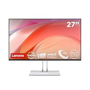 Lenovo L27-4C | 27" Full HD WLED Monitor | 1920x1080 | 16:9 | 144Hz | 1ms Reaktionszeit | HDMI | VGA | Audio 3.5mm | 4-seitig-Panel | TÜV Augenschutz | AMD FreeSync | grau | 3.9 kg