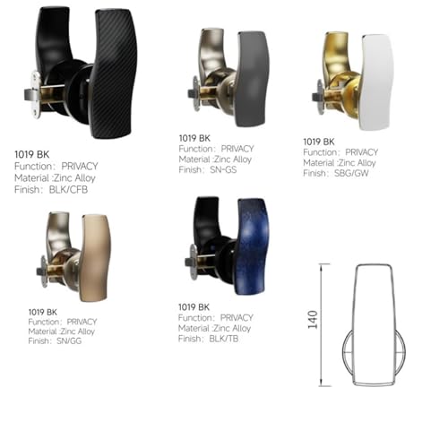 Cerradura de puerta corredera con mango push-pull de embutir para dormitorios internos 5