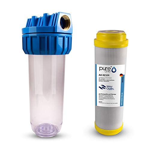 BWF ORIGINAL Eisenfilter ION-QUARZ #1 mit 10 Zoll Wasserfiltergehäuse mit 3/4 Anschluss für Eisen Wasserfilter Enteisenung Mangan Chlorid Sulfit Oxid