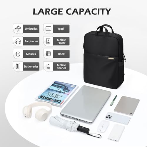 GOLF QUALITY Mochilas Escolares, Mochilas Ordenador Portatil 15 Pulgadas Mochila Universitaria Mochila Antirrobo Mochilas Tipo Casual Backpack Bolso Escolar para viajes,Negro - imagen 10