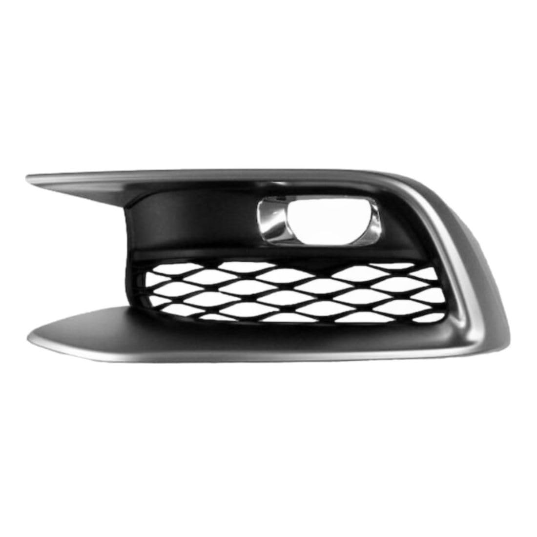 for Infiniti for QX60 HEV Sport Utility 4-Door 2016 Fog Light Bezel Left-Driver Side Driver Side Fog Light Bezel Textured Black with Satin Chrome Frame Made of ABS and Tpo Plastic