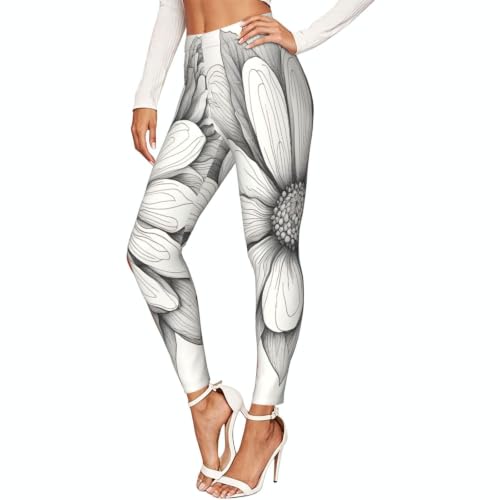 Leggings elásticos con estampado de flores para mujer mallas deportivas y casual
