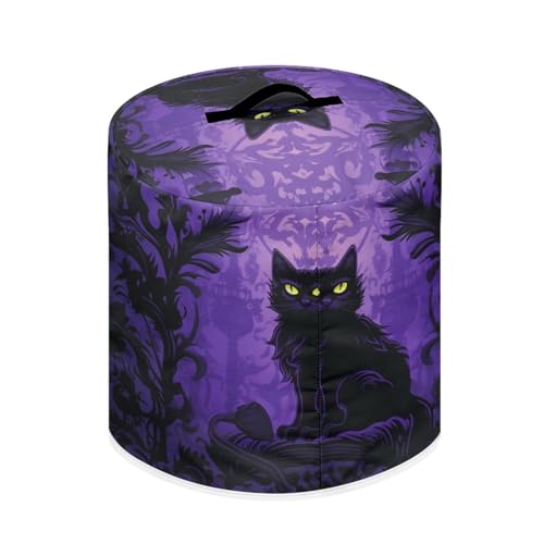 Image of Black Cat Pressure Cooker Cover for 6 qt Instant Pot, Kitchen Appliance Dust Cover with Pockets for Rice Cooker Air Fryer Slow Cooker Decor