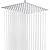 Rain Shower Head, 12 Inches Rainfall Shower Head Square, Large Stainless Steel Bathroom Waterfall Showerhead High Pressure, Overhead Flat Big Replacement Head, Ceiling or Wall Mount, Chrome Finsh