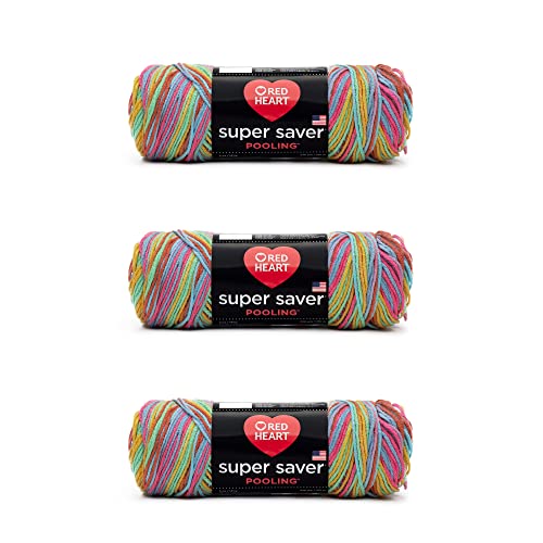 Image of Red Heart Super Saver Yarn, 3 Pack, Papaya 3 Count