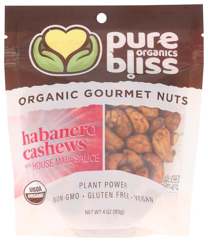Pure Bliss Organics, Cashews Habanero Organic, 4 Ounce