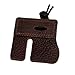 Windfulogo PU Leather Archery Finger Tab Long Bow Hand Protector for Right Hand Brown