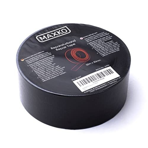 MAXKO Panzertape - 50m x 50mm - Gaffa Tape - Panzerband Duct Tape - Gewebeklebeband - 50m Klebeband - Gaffer Tape - Textilklebeband