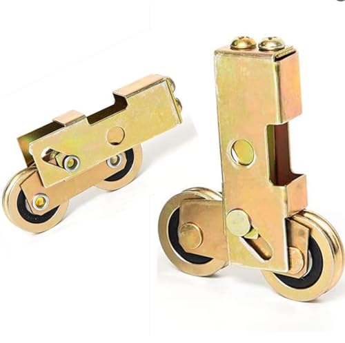 2Pack Sliding Door Rollers 1-1/4 Inch Sliding Patio Door Tandem Roller Assembly Steel Ball Wheel Sliding Glass Door Rollers Replacement for Sliding Glass Door Screen Capacity