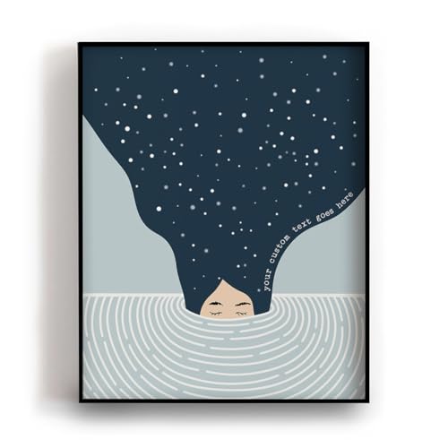 Custom Dreaming Girl Song Lyric Wall Art Print, Personalized Artwork