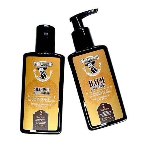 Kit Shampoo para Barba + Balm para Barba - Muchacho Bay Rum- Kit ...