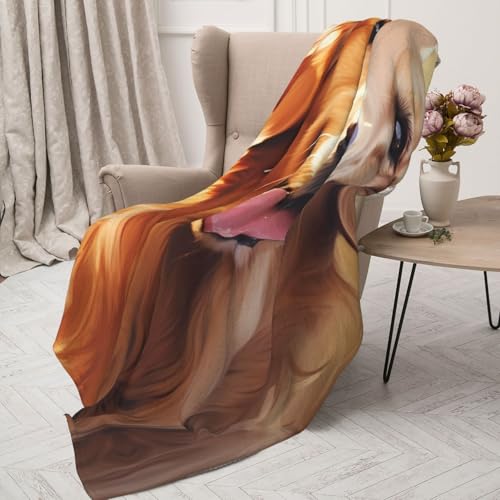 Couverture Golden Retriever plaid anti-froid léger pour lit et canapé sans encombrement - 5