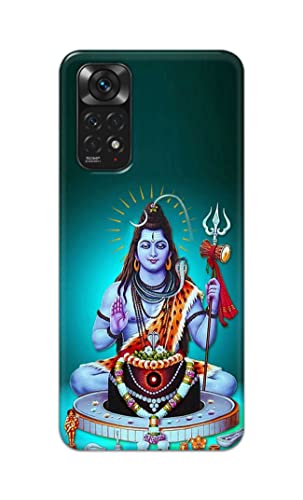 Image of Printed Hard Back Cover Case for Mi Redmi Note 11 4G Back Cover (Lord Shiva) -1803