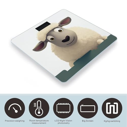 Báscula digital de baño con diseño de oveja miniatura 3