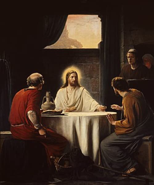 Toile Carl Bloch Souper à Emmaüs 60x90cm, une idée de cadeau de mariage ou de crémaillère