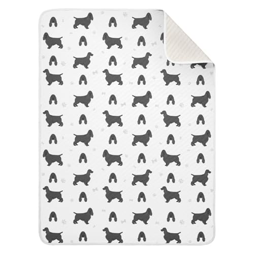 Image of English Cocker Spaniel Baby Swaddle Blanket for Boys and Girls, Muslin Baby Receiving Swaddle Blanket, Soft Cotton Nursery Swaddling Blankets for Newborn Toddler Infant