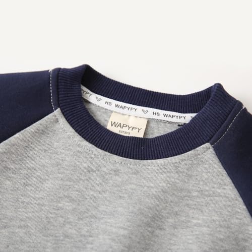 Toddler Baby Boy Sweatsuit 2pcs Cartoon Print Pullover Sweatshirt & Sweatpants Stylish Boys Clothes Set2