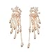 Produktbild Barock-Schloss Retro Diamant Quaste Ohrringe Baumeln Ohrringe Zubehör Durchstochen Lange Ohrringe Kristall Bridal Ohrhänger Hängend Ohrringe Retro Metall Geometrische Anhänger für Frauen Mädchen