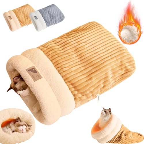Katzenschlafsack, Winter-Katzenschlafsack für Hauskatzen, Katzenbetten für Hauskatzen, bequeme Katzenhöhle, weiches Katzennest, warm, flauschiges Katzenbett, 360°-Wickelung, Haustierschlafsack für Katzenschlafsack, Winter-Katzenschlafsack für Hauskatzen, Katzenbetten für Hauskatzen, bequeme Katzenhöhle, weiches Katzennest, warm, flauschiges Katzenbett, 360°-Wickelung, Haustierschlafsack für