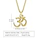 VNOX Aum Om Yoga Pendant Necklace - Yoga Hindu Spiritual Amulet Jewelry Sanskrit Symbol Om Aum Ohm Yoga Pendant Necklace for Men,Gold Plated