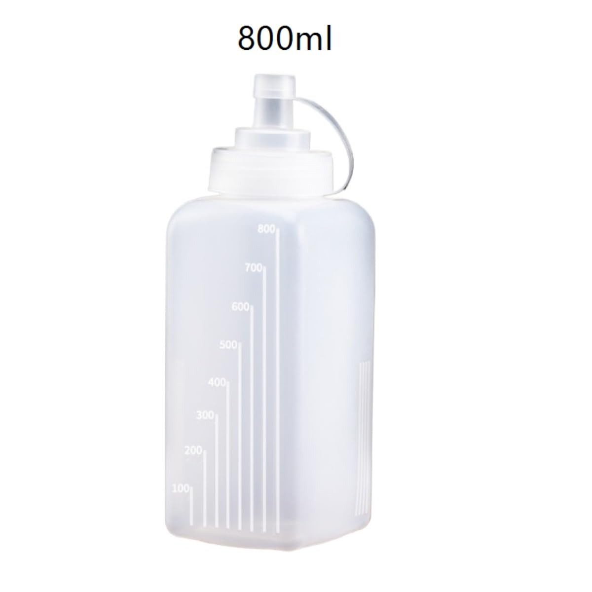 Quetschflasche Squeeze Flasche Große, Quadratische Quetschflasche, Weithals-Quetschflasche, Gewürzsauce, Quetschflasche, 5-teiliges Set Saucenflasche(800ml)