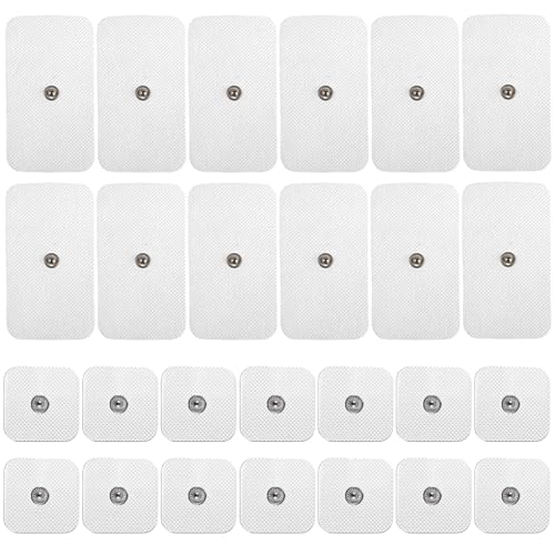 32 almohadillas para electrodos Tens, 18 x 5 x 5 cm + 14 x 5 x 9 cm, almohadillas de electrodos de gel autoadhesivas, para dispositivos Tens, reutilizables, adecuadas para dispositivos Tens y